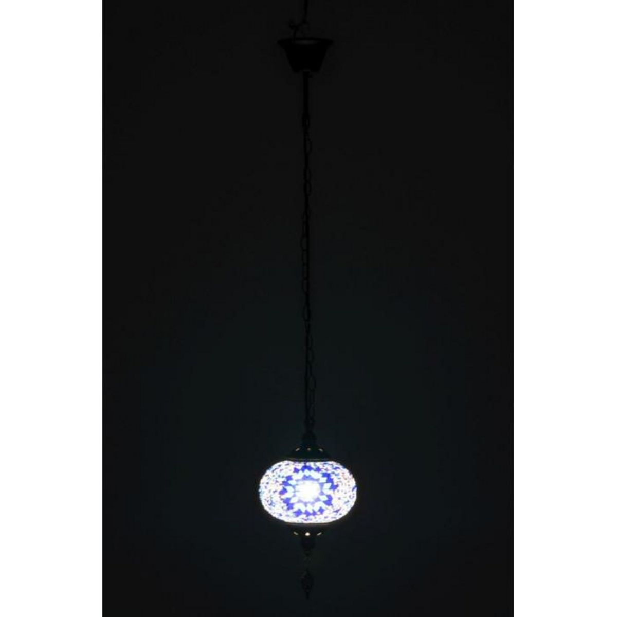 Paris Prix Lampe Suspension Mosaïque  Neal  18cm Bleu