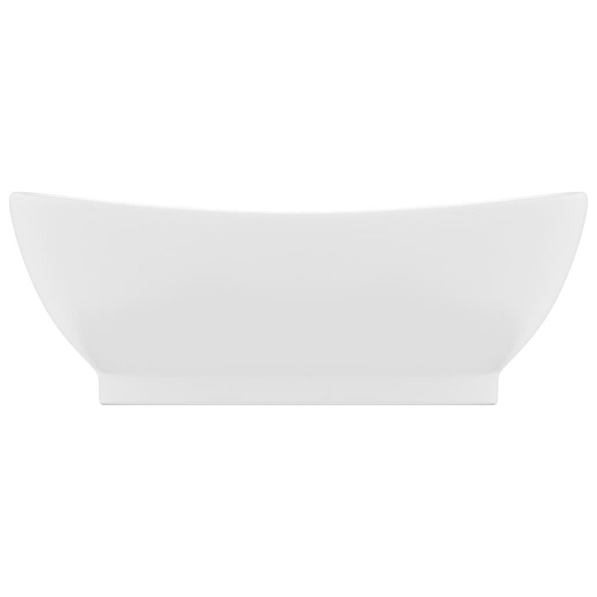 VIDAXL Lavabo ovale de luxe a trop-plein Blanc mat 58,5x39cm Ceramique