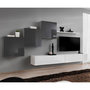 Voir la diapositive 1 : Paris Prix Meuble TV Mural Design  Switch X  330cm Gris & Blanc