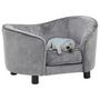 Voir la diapositive 1 : VIDAXL Canape pour chien Gris 69x49x40 cm Peluche