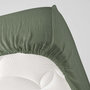 Voir la diapositive 3 : Paris Prix Drap Housse en Gaze de Coton  Angelia  140x190cm Kaki