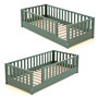 Voir la diapositive 4 : JURABABY Lit au sol enfant en bois SONHO avec matelas - 90x190