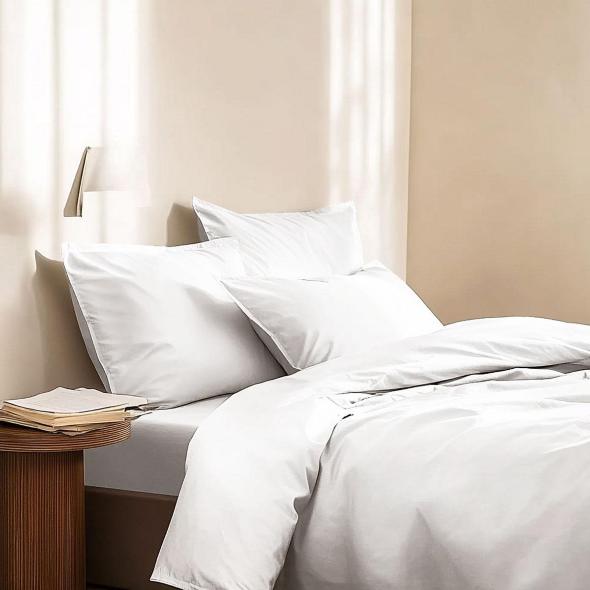 DODO Drap housse Coton Antibactérien Blanc