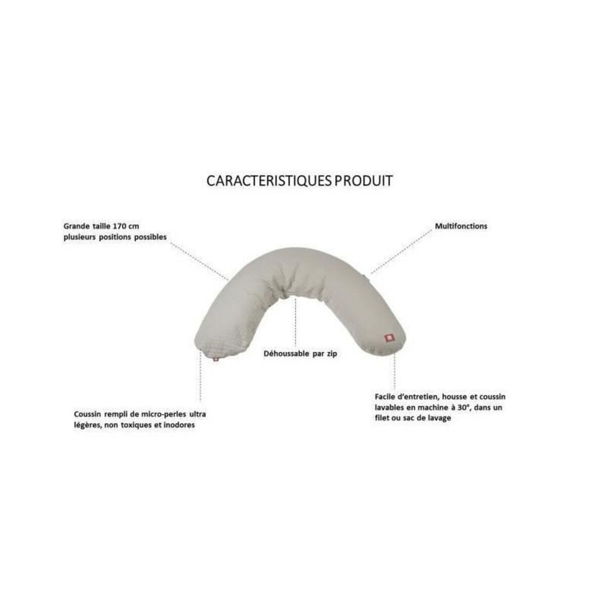 RED CASTLE Red Castle Coussin dallaitement Big Flopsy Fleur de coton - Lin