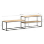 Voir la diapositive 6 : VIDAXL Meuble TV 180x30x50 cm Bois de manguier brut