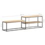 Voir la diapositive 6 : VIDAXL Meuble TV 180x30x50 cm Bois de manguier brut