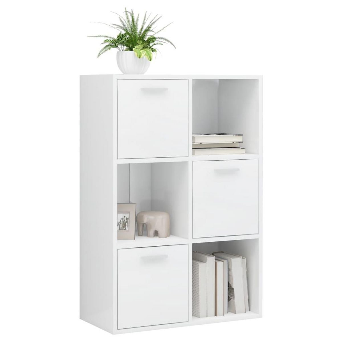 VIDAXL Armoire de rangement Blanc brillant Bois d'ingenierie