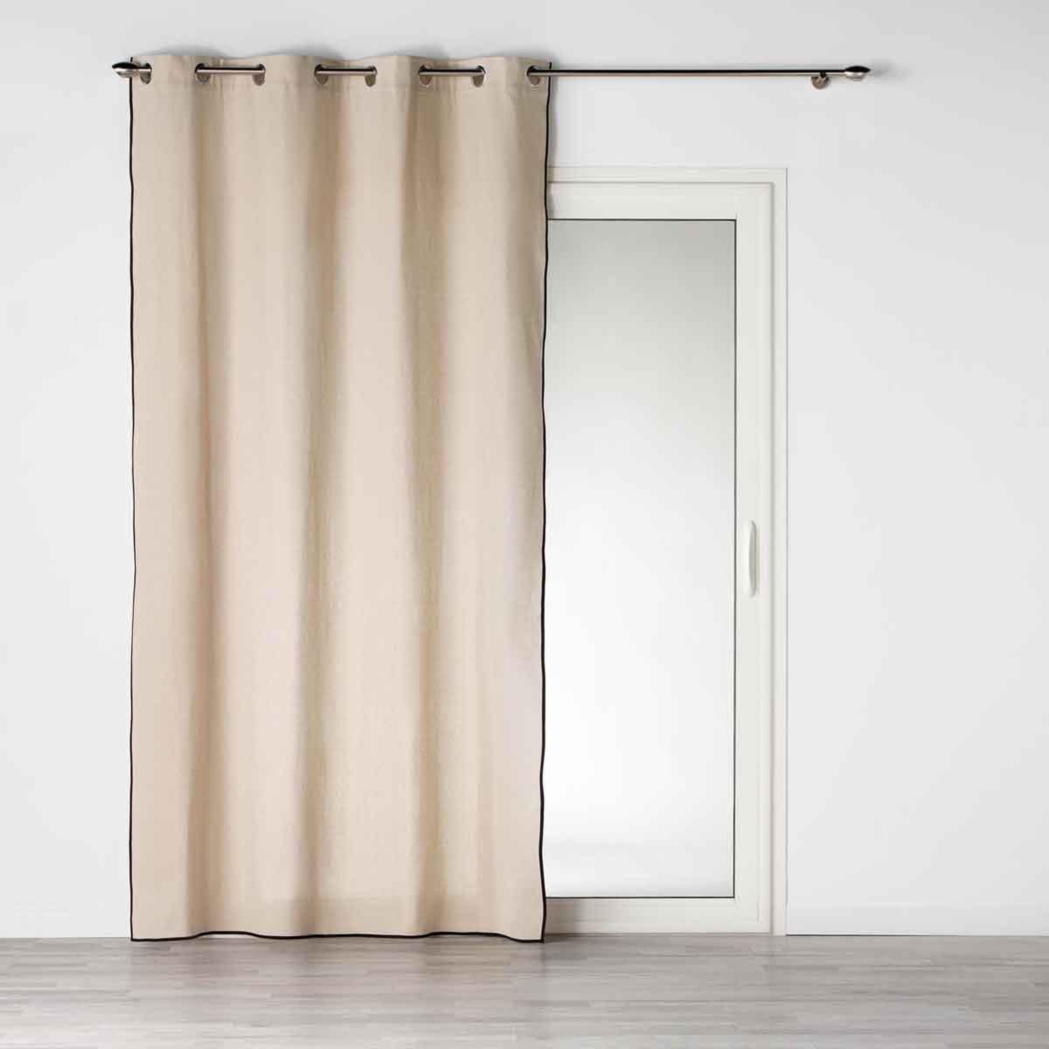 Douceur d'Intérieur Rideau à œillets uni  capria  140x240cm naturel
