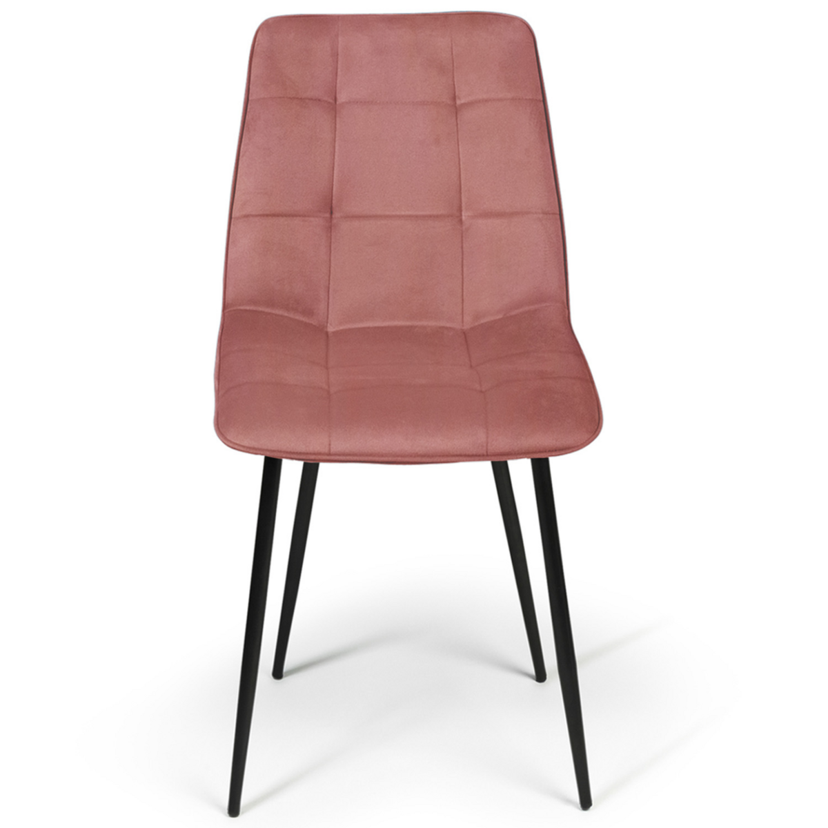 ID MARKET Lot de 4 chaises MILA en velours mix color bleu x2, jaune ocre, rose