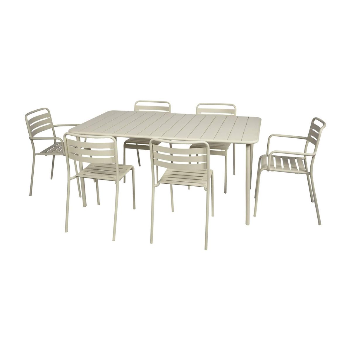 SWEEEK Table de jardin métal 6-8 places, Amelia 160x90xH72.5cm