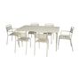 Voir la diapositive 5 : SWEEEK Table de jardin métal 6-8 places, Amelia 160x90xH72.5cm