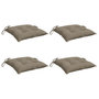 Voir la diapositive 3 : VIDAXL Coussins de chaise lot de 4 taupe 50x50x7 cm tissu oxford