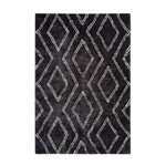 Paris Prix Tapis Imprimé Losange  Orlando  Anthracite. Coloris disponibles : Gris