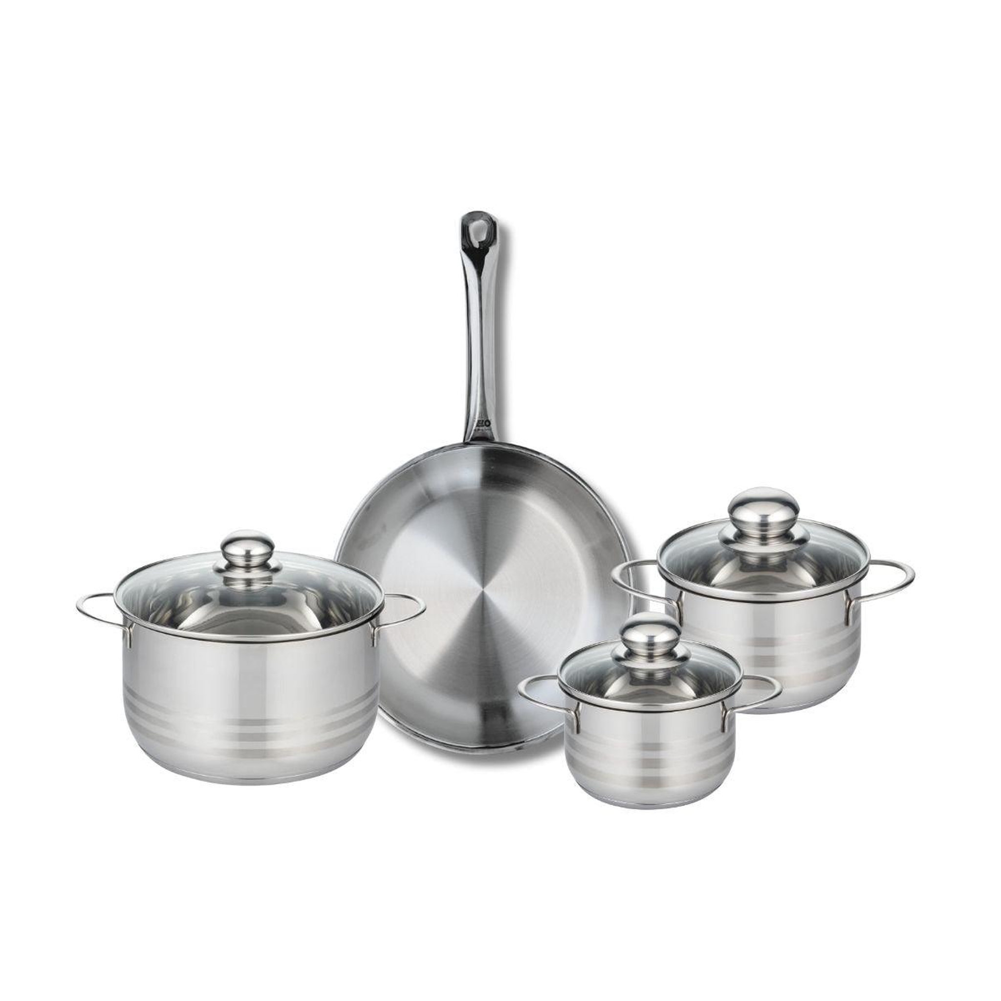 ELO Ensemble de 1 poêle de cuisson 28 cm et 3 faitouts 14, 16 et 20 cm elo profi brillant