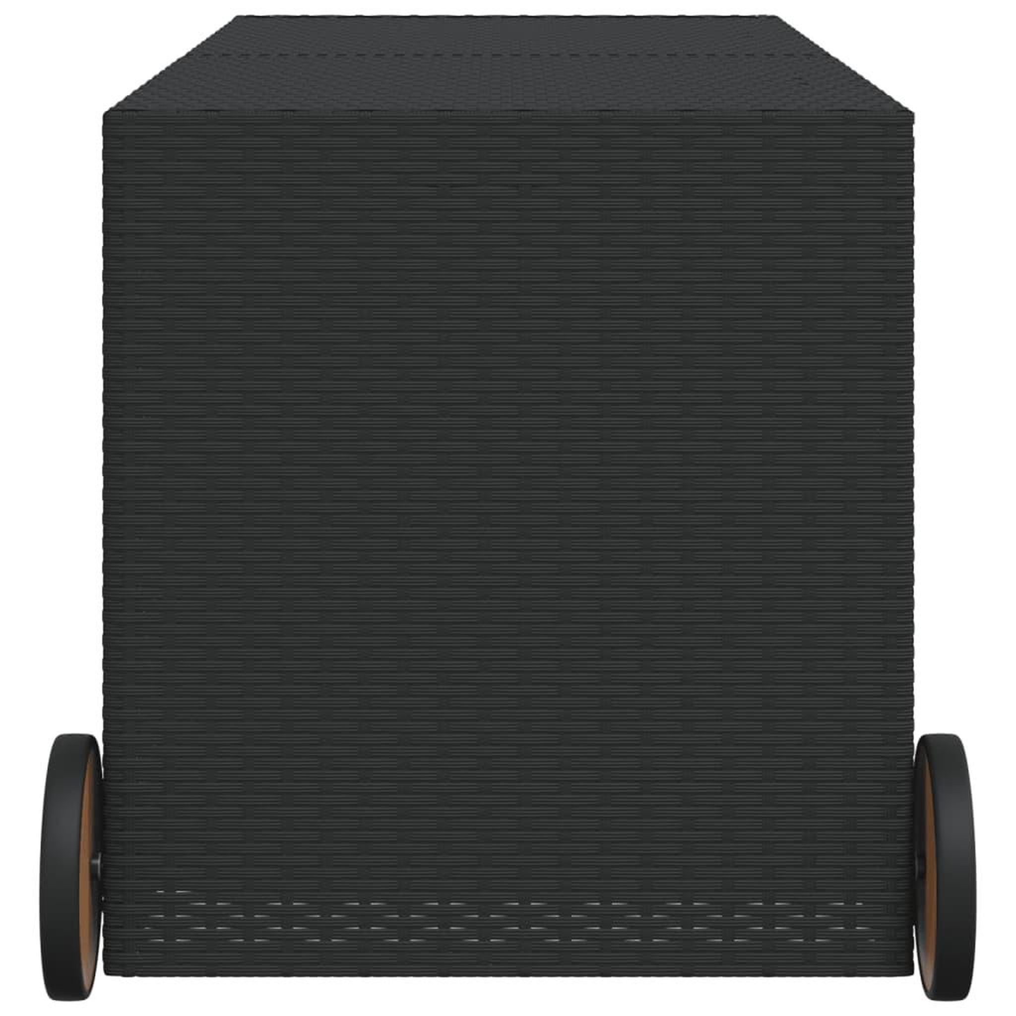 Voir la diapositive 5 : VIDAXL Boîte de rangement de jardin et roues noir 283L resine tressee