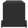 Voir la diapositive 5 : VIDAXL Boîte de rangement de jardin et roues noir 283L resine tressee