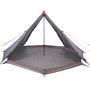 Voir la diapositive 5 : VIDAXL Tente familiale tipi 8 personnes gris et orange impermeable