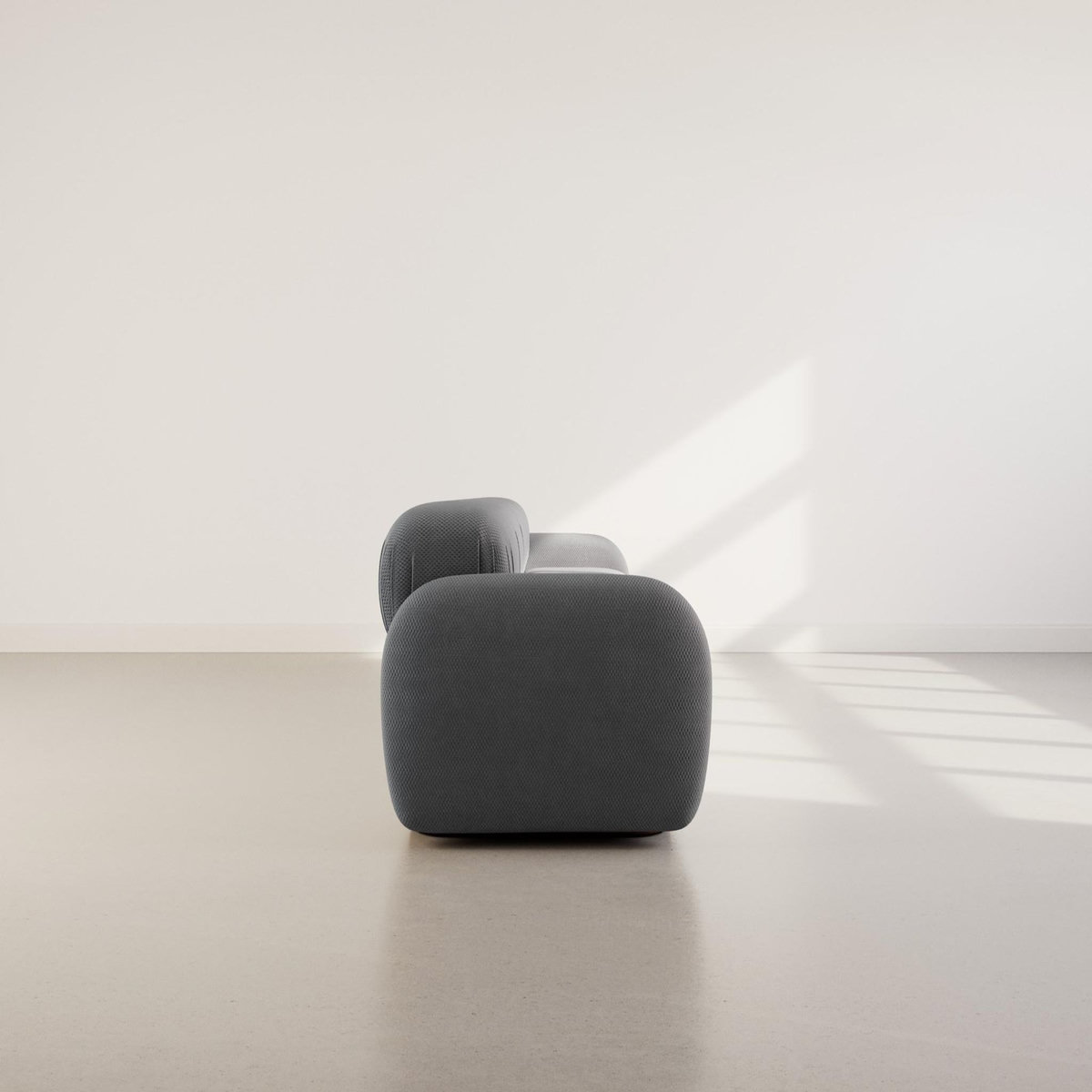 LISA DESIGN Penelope - canapé droit modulable 4 places en velours texturé