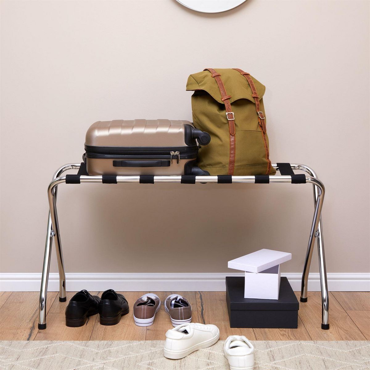 IDIMEX Porte-valise VOYAGE, structure pliable en métal