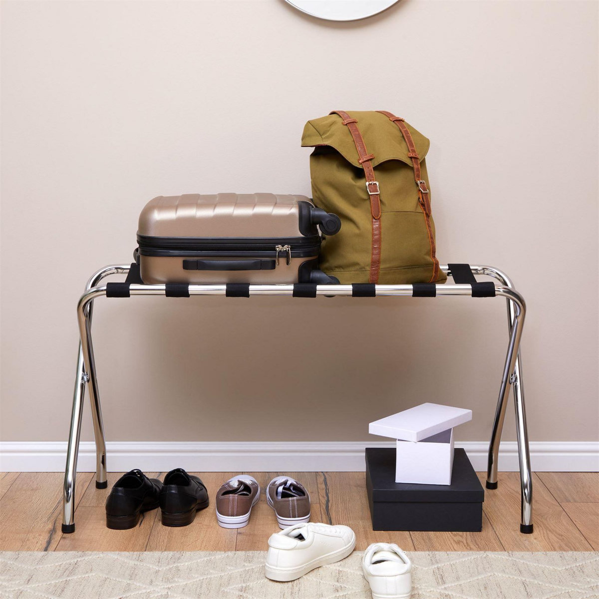 IDIMEX Porte-valise VOYAGE, structure pliable en métal