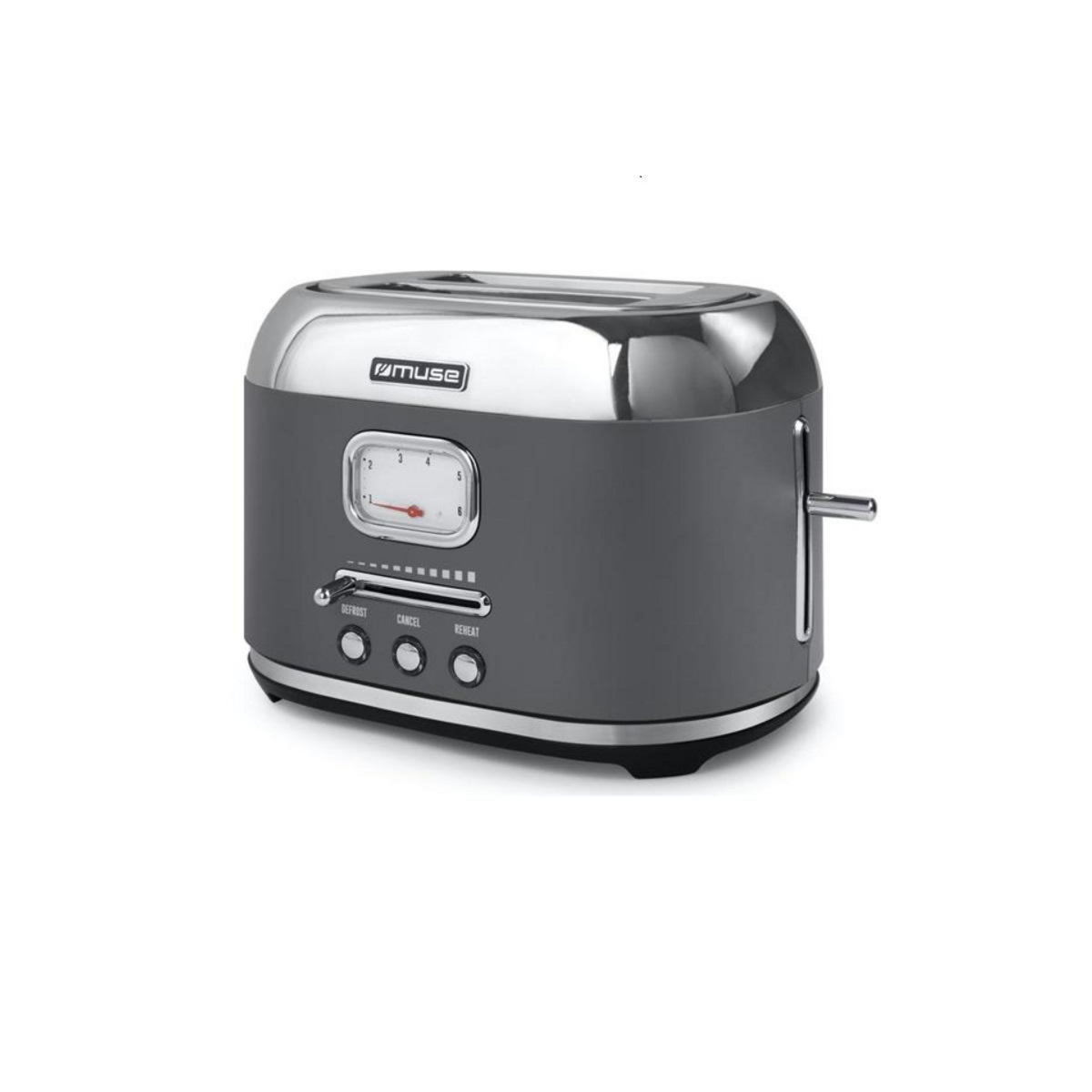 Muse Grille-pains 2 fentes 1000w noir/inox - MS-120DG