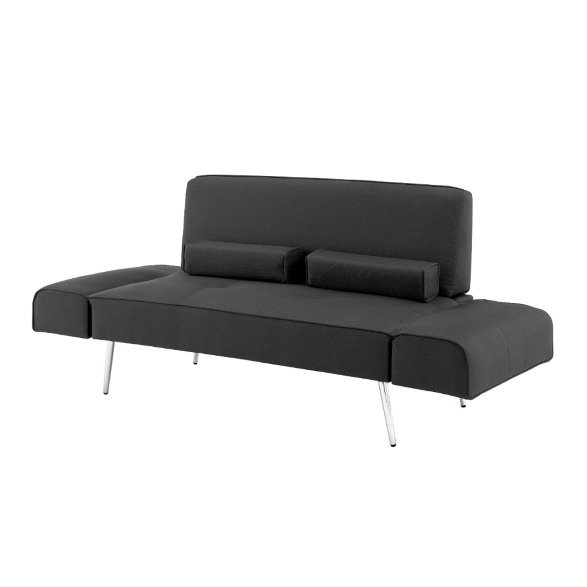 CONCEPT USINE Canapé convertible 2 places en tissu gris foncé RIGA