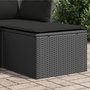 Voir la diapositive 1 : VIDAXL Tabouret de jardin avec coussin noir 55x55x37 cm resine tressee