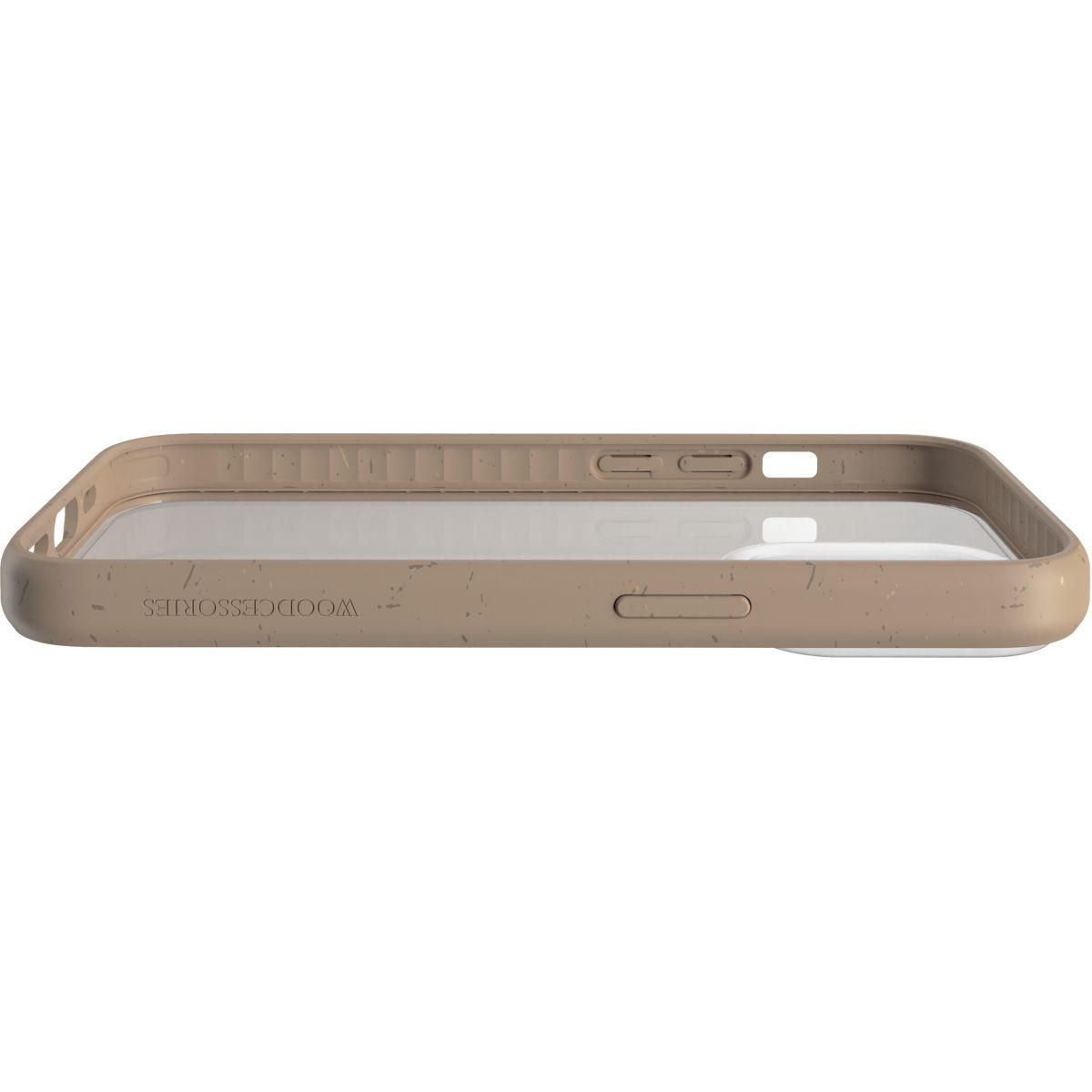 WOODCESSORIES Coque bumper iPhone 14 Pro transparent Taupe
