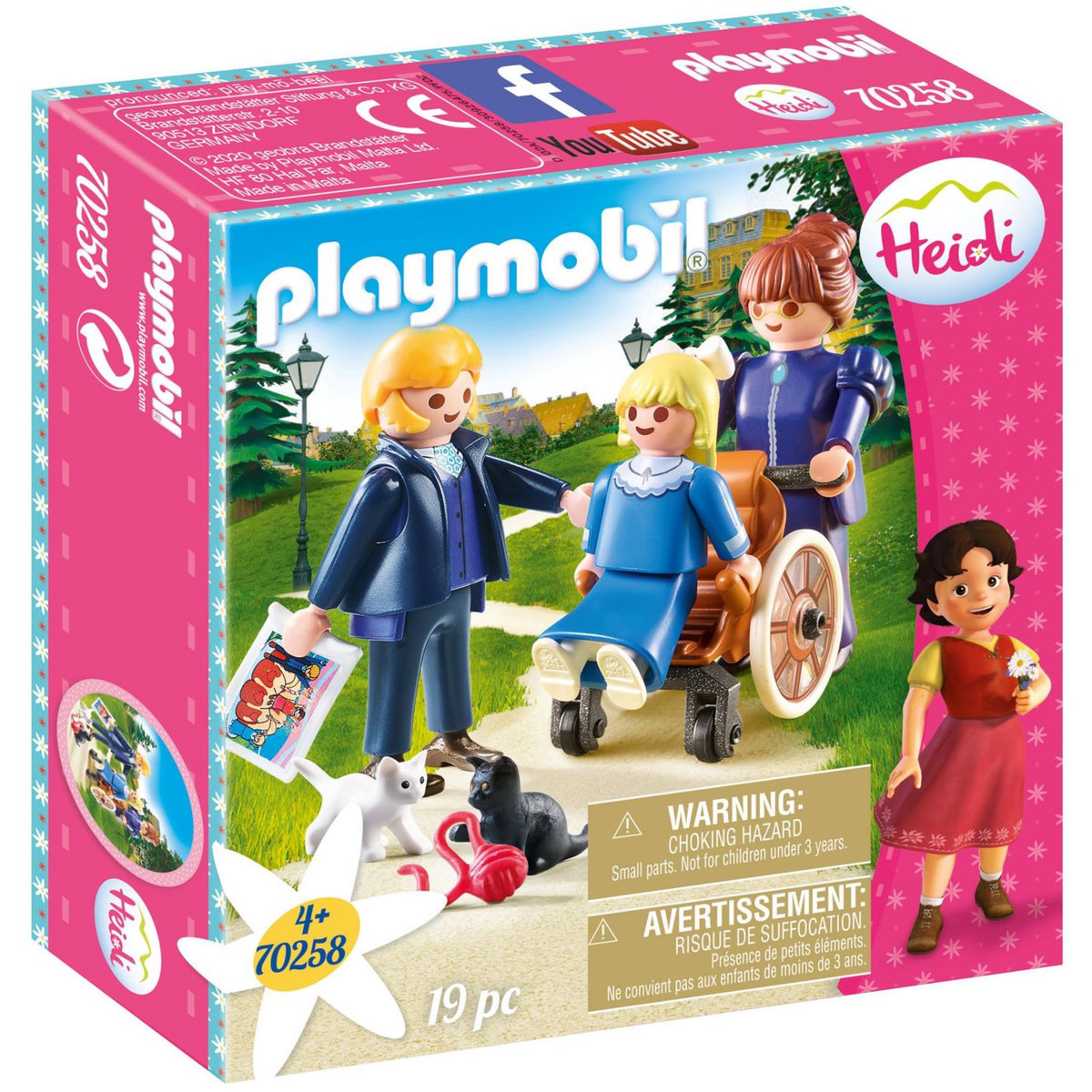 PLAYMOBIL 70258 - Heidi - Clara avec son Grand-Père et Mlle Rottenmeier