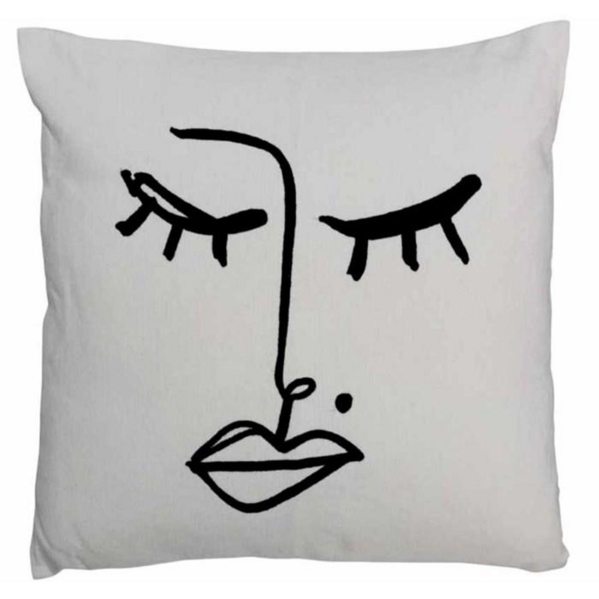 Paris Prix Coussin Déco  Mélissa  50x50cm Blanc & Noir