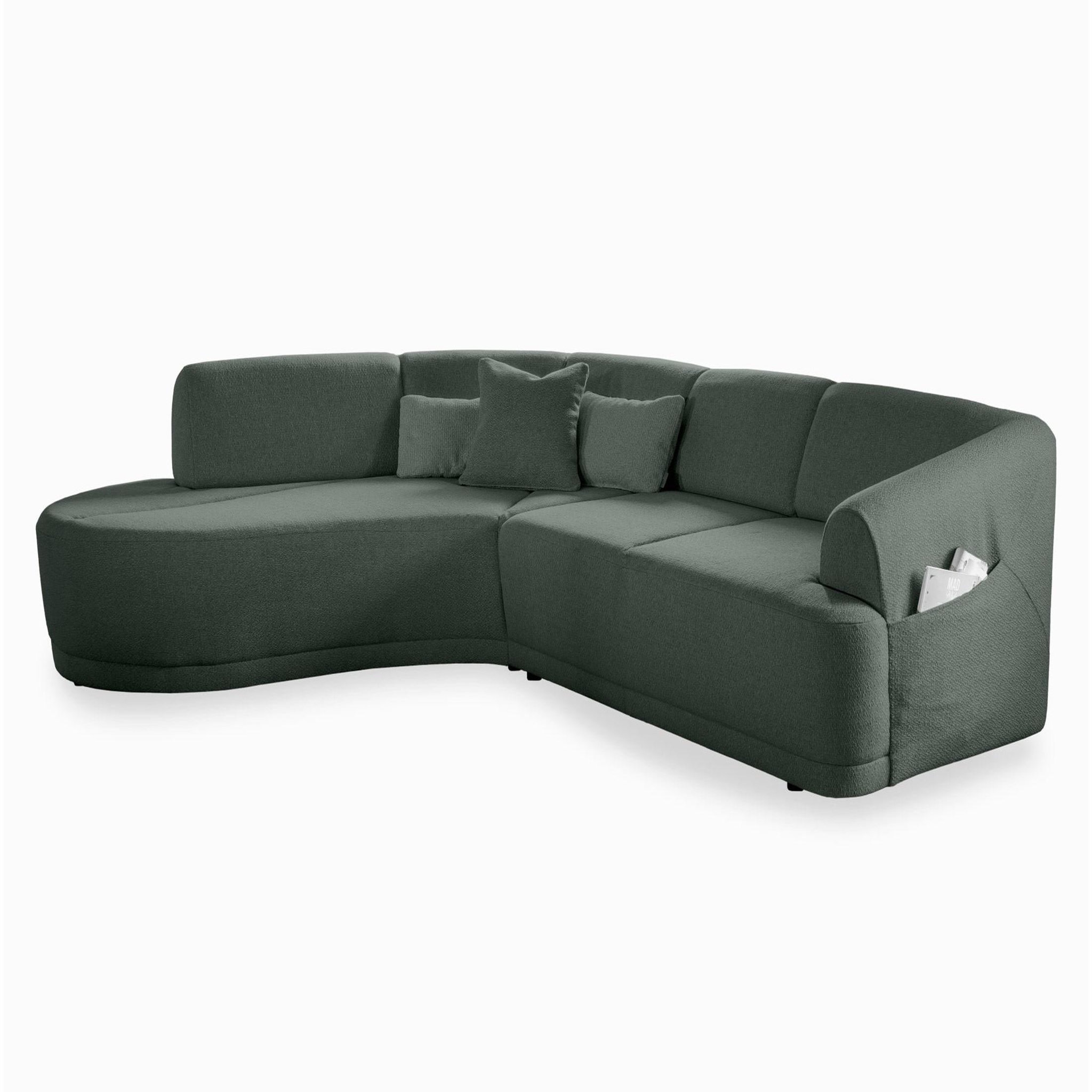 Voir la diapositive 1 : BEST MOBILIER Siena - canapé d'angle gauche - 5 places - en tissu