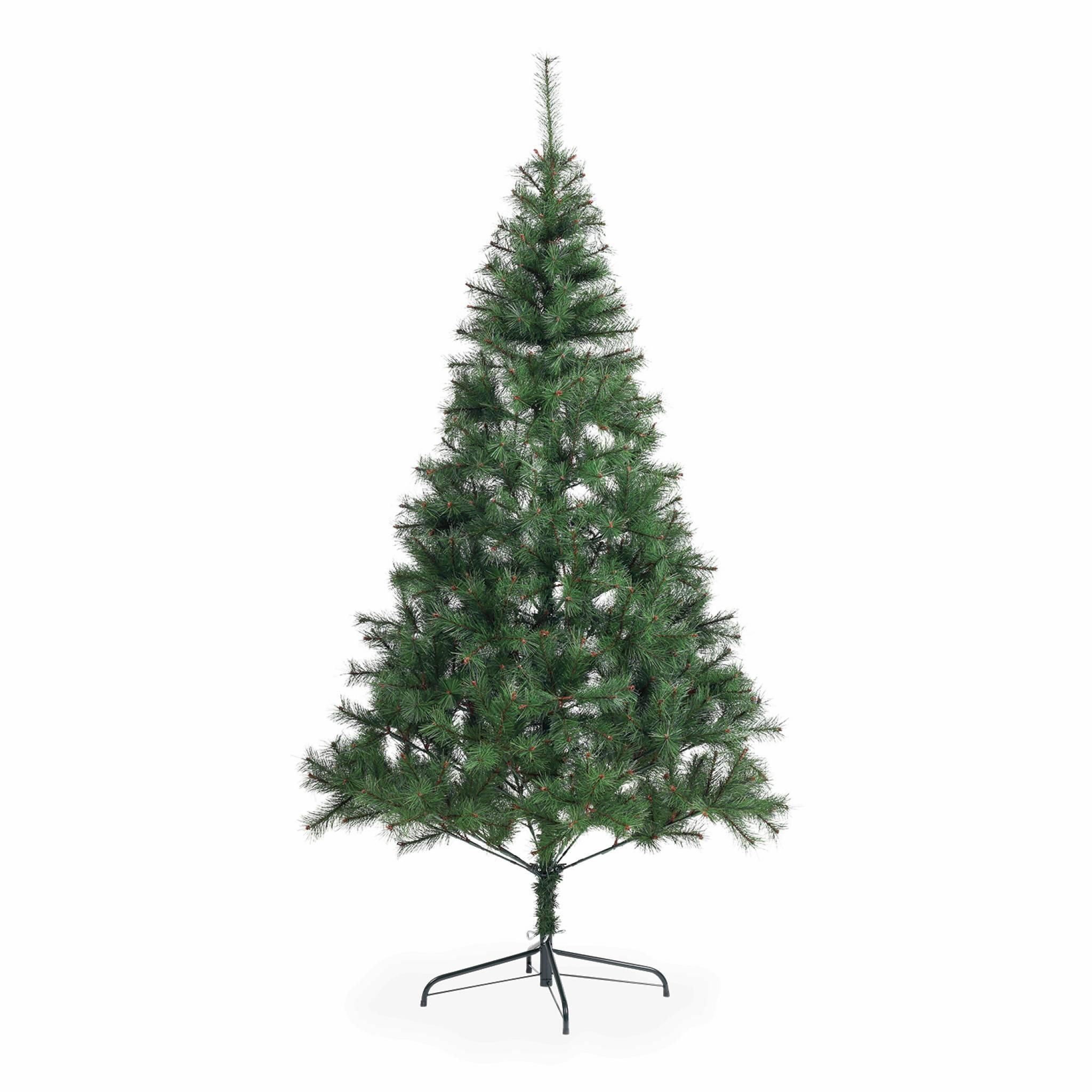 Sapin de Noël artificiel - Hinton - dense et touffu, mélange d'aiguilles, aspect réaliste, pied 