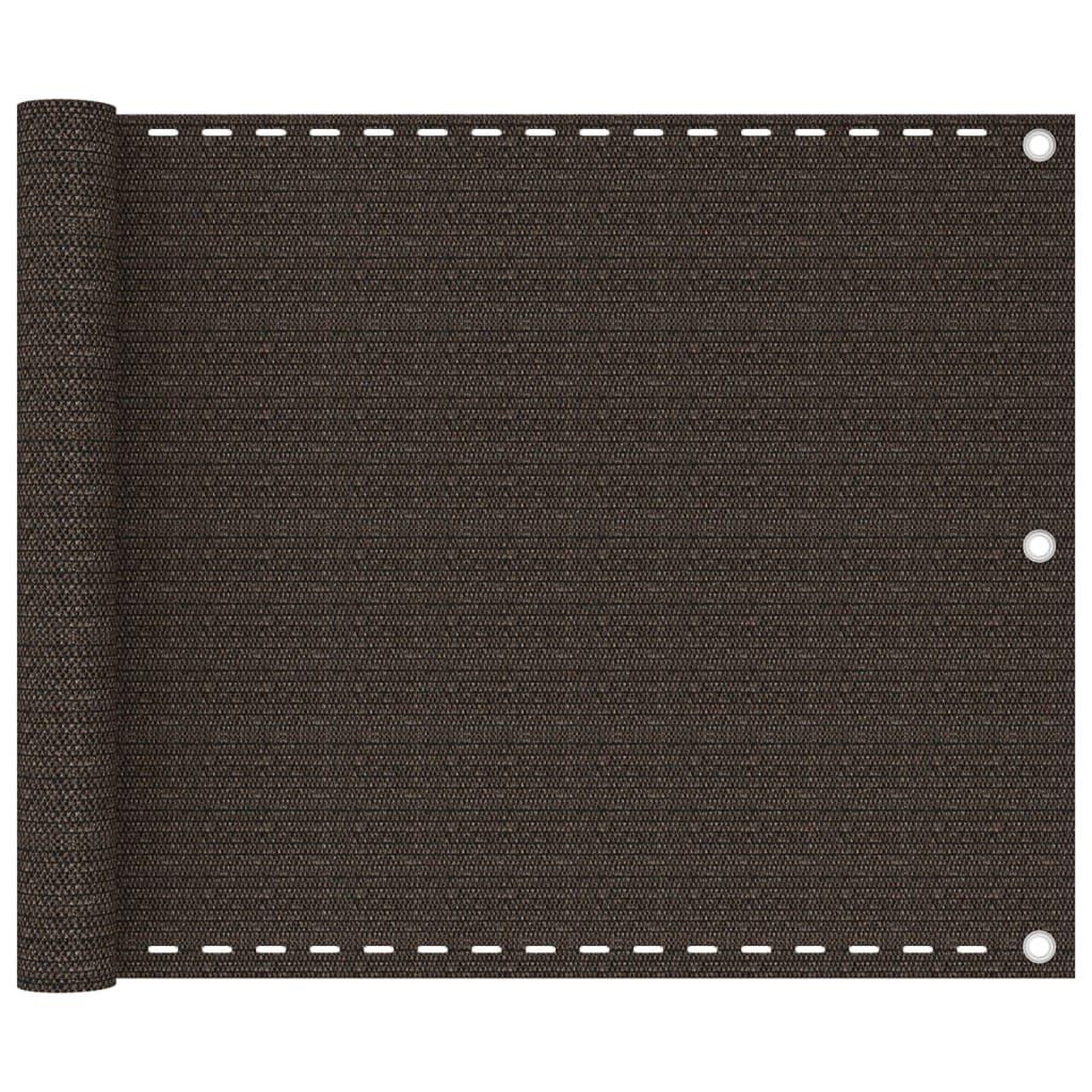 VIDAXL Ecran de balcon marron 75x400 cm pehd