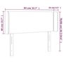 Voir la diapositive 6 : VIDAXL Tete de lit a LED Noir 83x16x78/88 cm Tissu