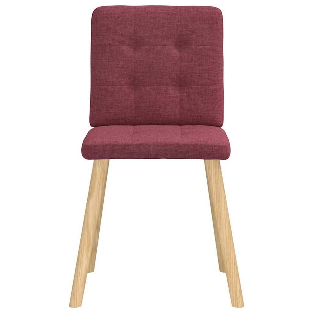 VIDAXL Chaises a manger lot de 6 rouge bordeaux tissu