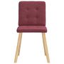 Voir la diapositive 3 : VIDAXL Chaises a manger lot de 6 rouge bordeaux tissu