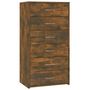 Voir la diapositive 2 : VIDAXL Buffet avec 6 tiroirs Chêne fumé 50x34x96 cm Bois d ingénierie