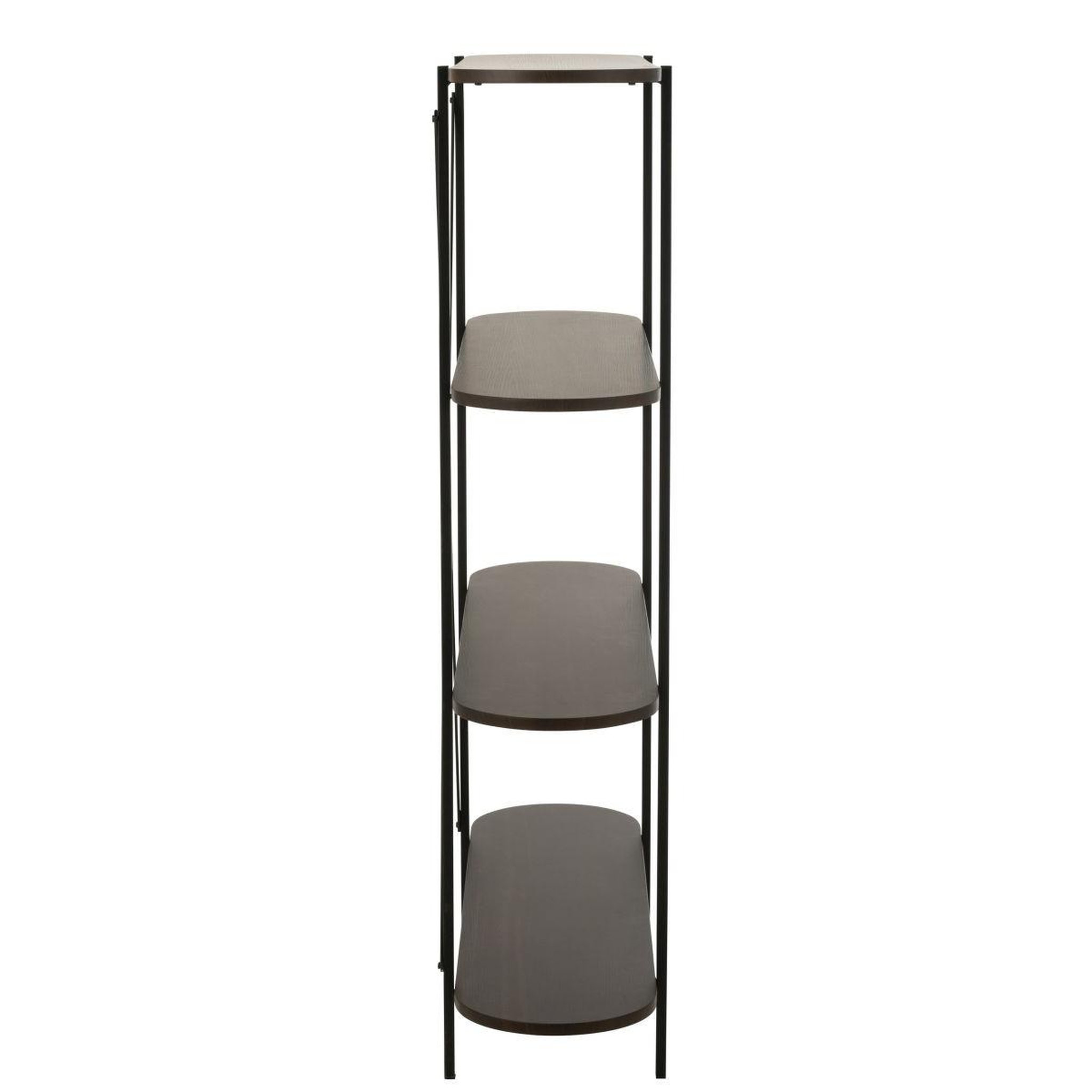 Voir la diapositive 3 : J-LINE Étagère ovale design  rodolfo  150cm marron foncé