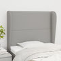 Voir la diapositive 1 : VIDAXL Tete de lit avec oreilles Gris clair 93x23x118/128 cm Tissu