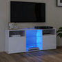 Voir la diapositive 1 : VIDAXL Meuble TV avec lumieres LED blanc brillant 120x30x50 cm