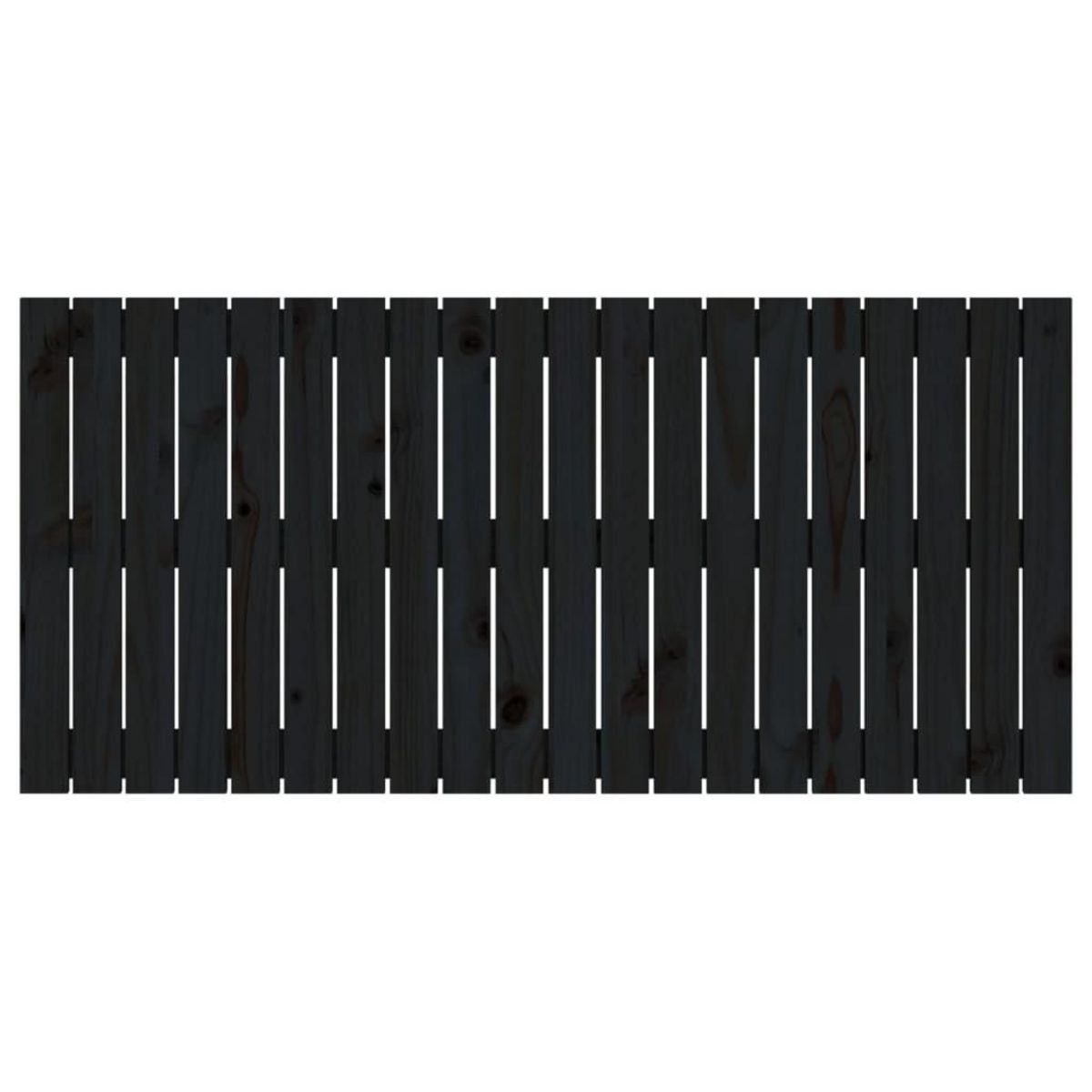 VIDAXL Tete de lit murale Noir 127,5x3x60 cm Bois massif de pin