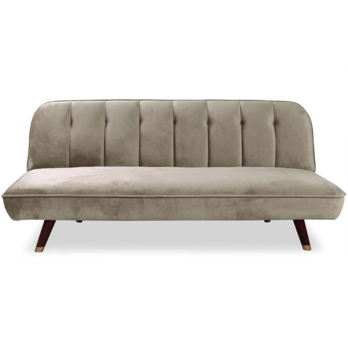 Paris Prix Canapé Convertible en Velours  Seattle  180cm Taupe