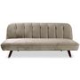 Voir la diapositive 2 : Paris Prix Canapé Convertible en Velours  Seattle  180cm Taupe