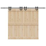 VIDAXL Kit de quincaillerie de porte coulissante 366 cm acier noir