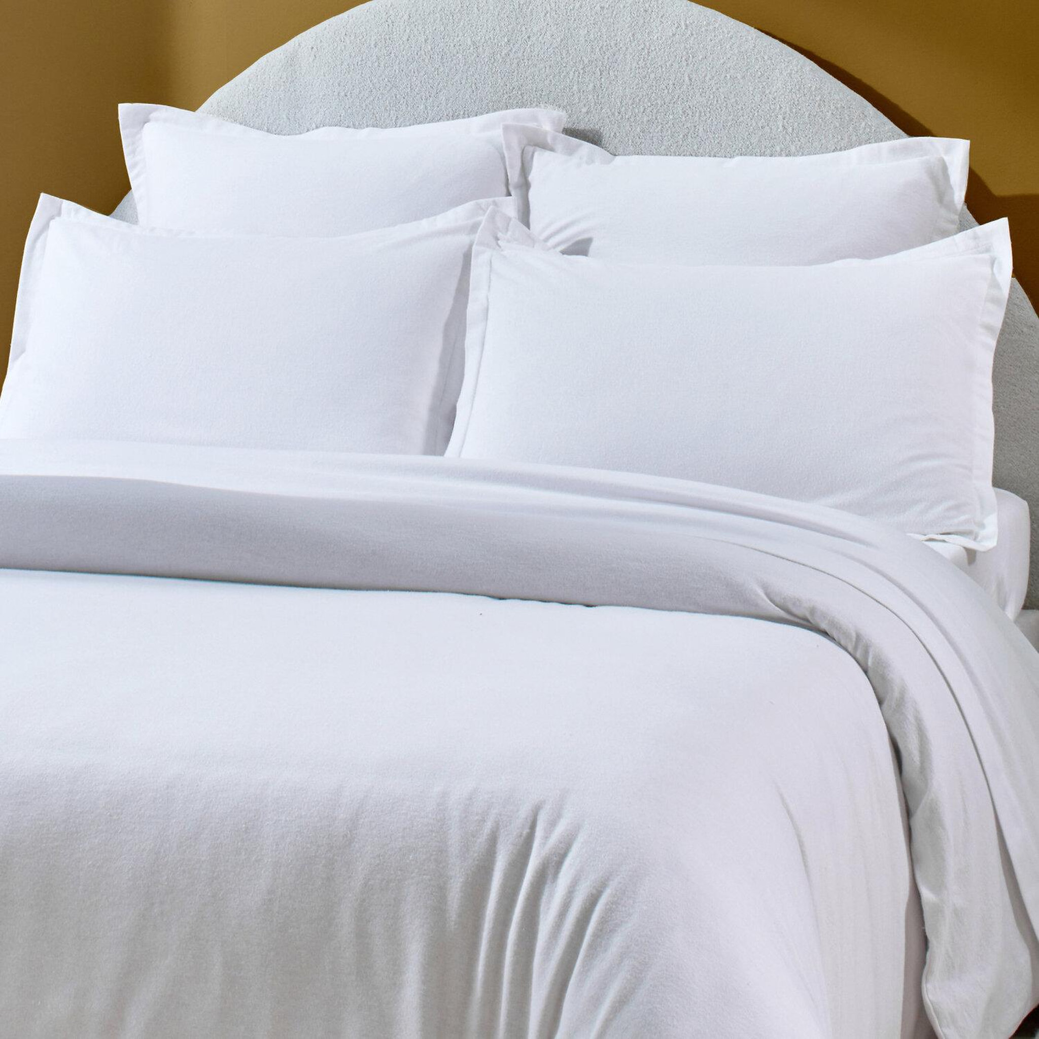 Voir la diapositive 2 : Home collection Taie d'oreiller 100% flanelle coton 160 grs