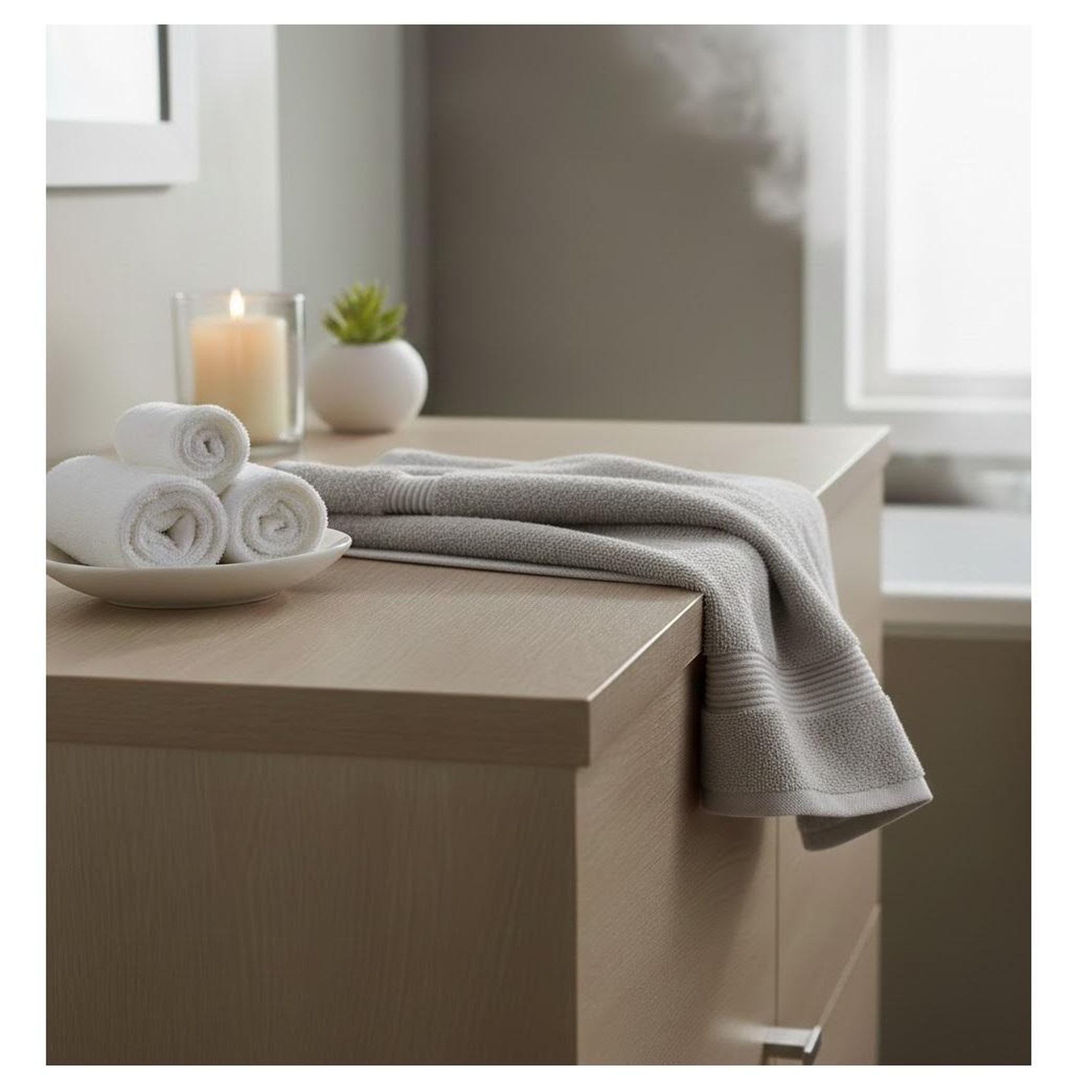 Voir la diapositive 2 : Eden Serviette de toilette en coton lilas