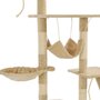 VIDAXL Arbre a chat avec griffoirs en sisal 230-250 cm Beige