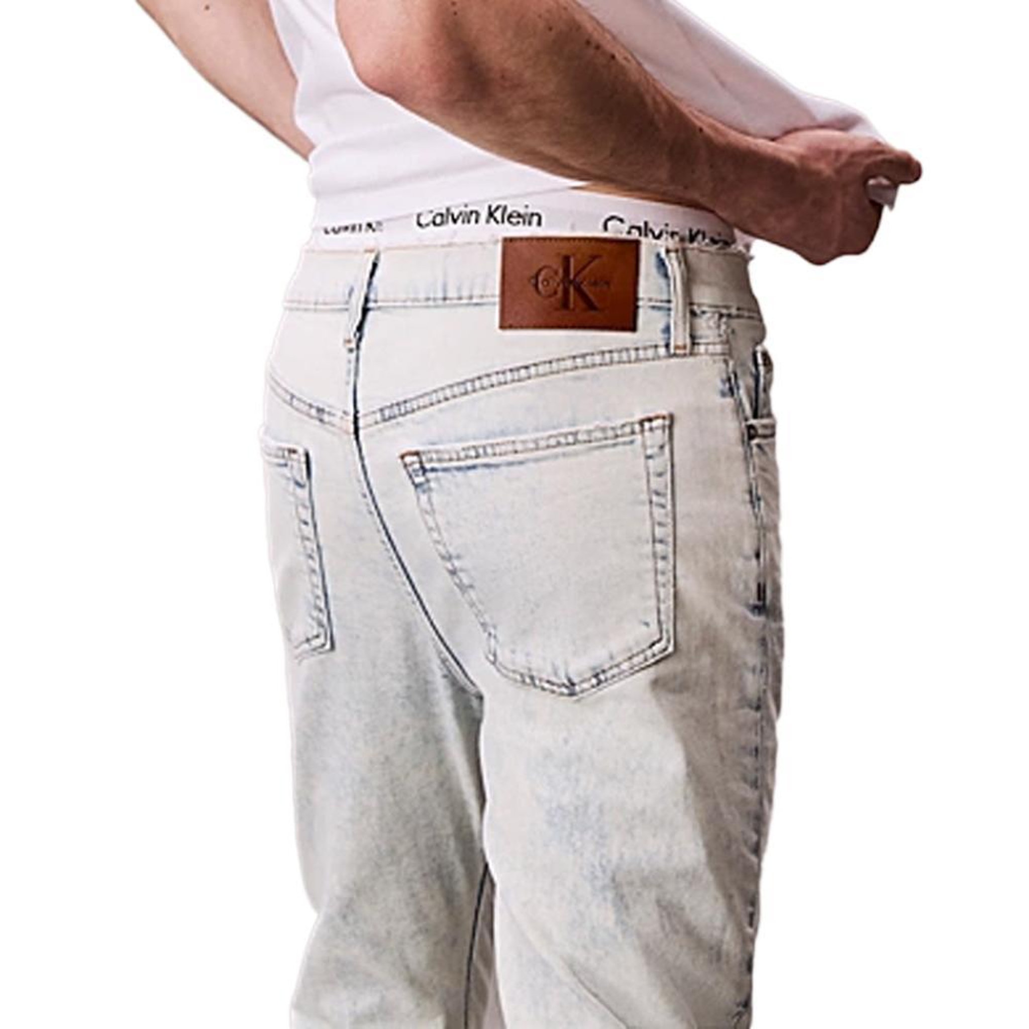 Voir la diapositive 2 : CALVIN KLEIN JEANS Jean Slim Bleu Clair Homme Calvin Klein Jeans LV04RC758G