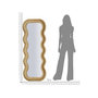 Voir la diapositive 6 : Paris Prix Miroir Mural en Velours  Emily  160cm Or