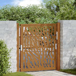 VIDAXL Porte jardin acier resistant aux intemperies conception traces